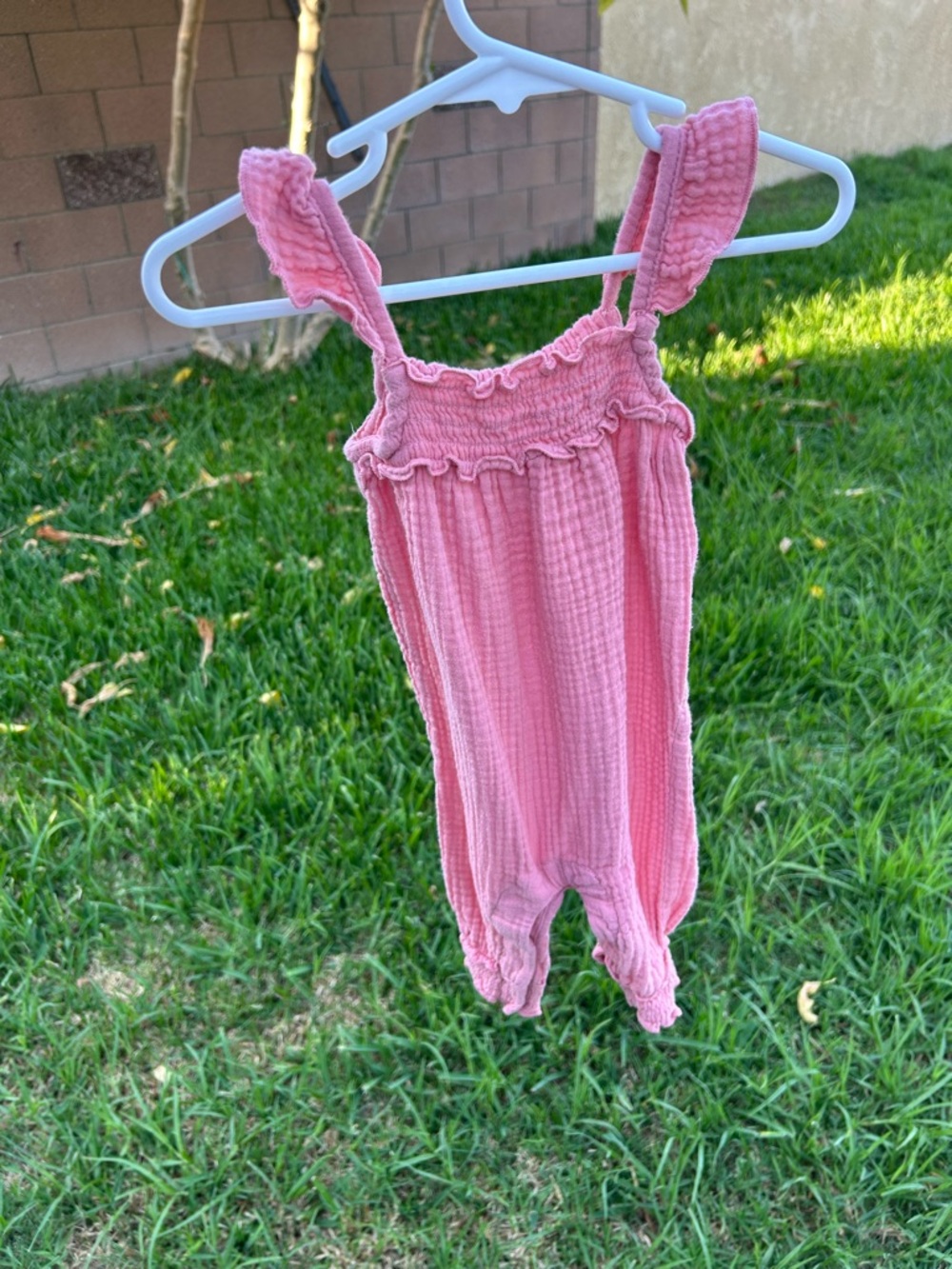 Gerber Pink Ruffled Romper One-Piece - Picture 2 of 6